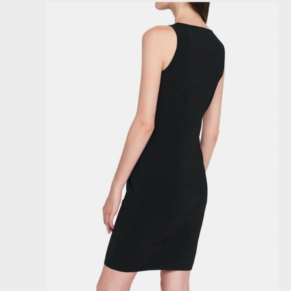 Theory Pointelle Dress in Black Stretch Knit Size P New - Picture 2 of 11